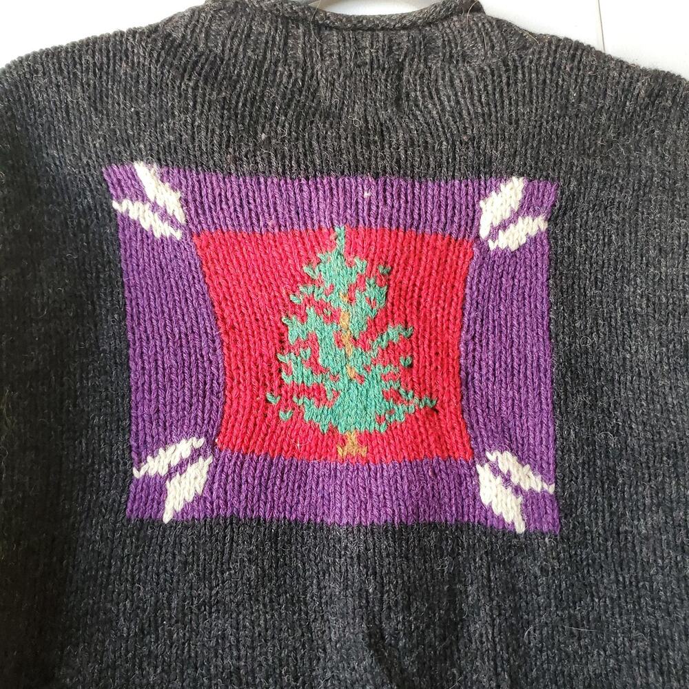 Vintage Woolrich Cardigan Sweater Womens Large Multicolor Christmas Knit Holiday - Picture 9 of 10